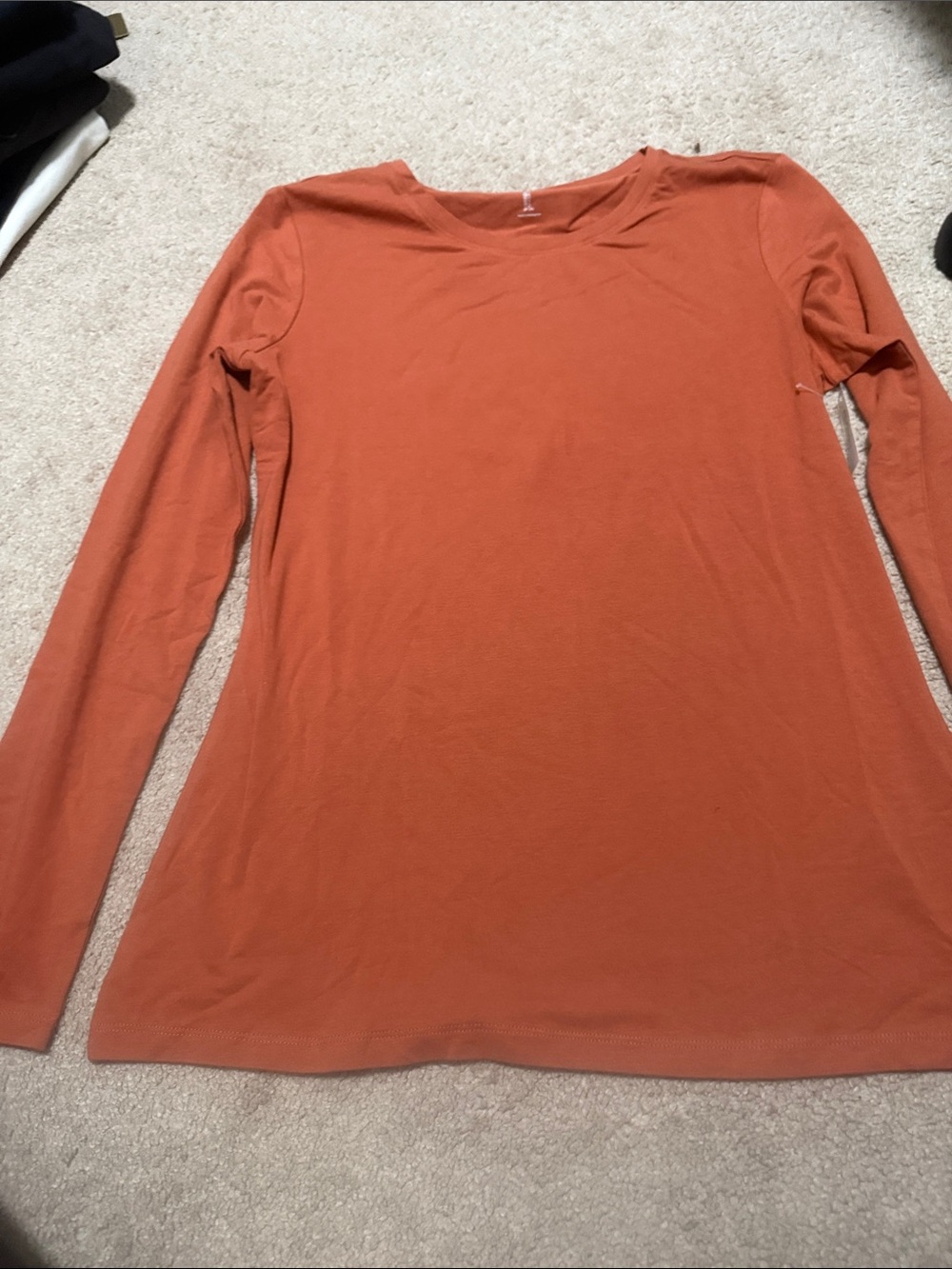 Amazon Essentials Women's Long Sleeve Crewneck Top - Burnt Orange